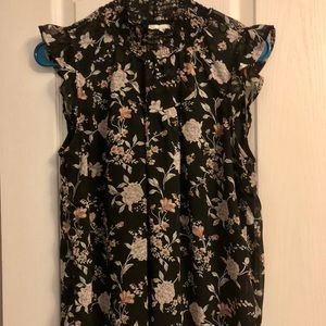 Black with flowers top